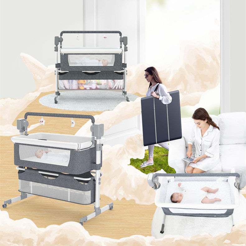 Portable Health Suit Children's Beauty Set Splicing Bed Foldable Newborn Baby Bedside Bed Baby Bed
