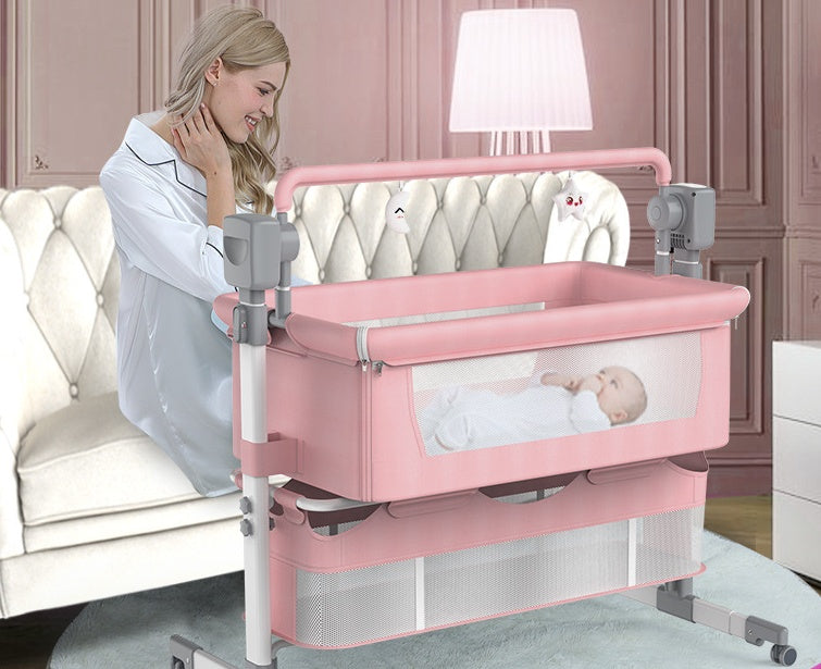 Portable Health Suit Children's Beauty Set Splicing Bed Foldable Newborn Baby Bedside Bed Baby Bed