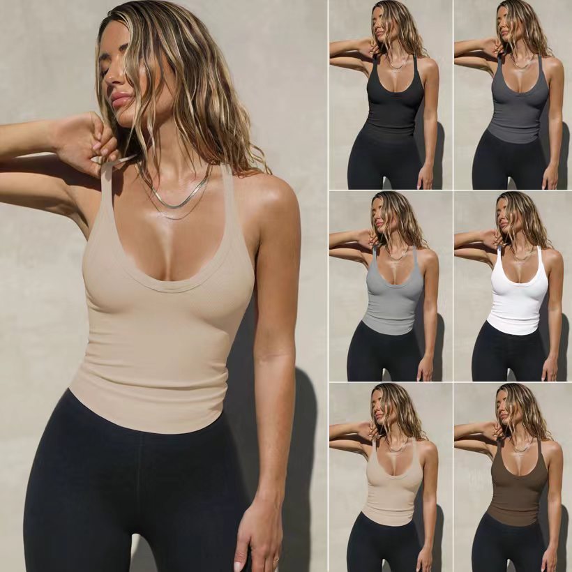 Spring Knitted Vest Sexy Slim Top Women's Clothing